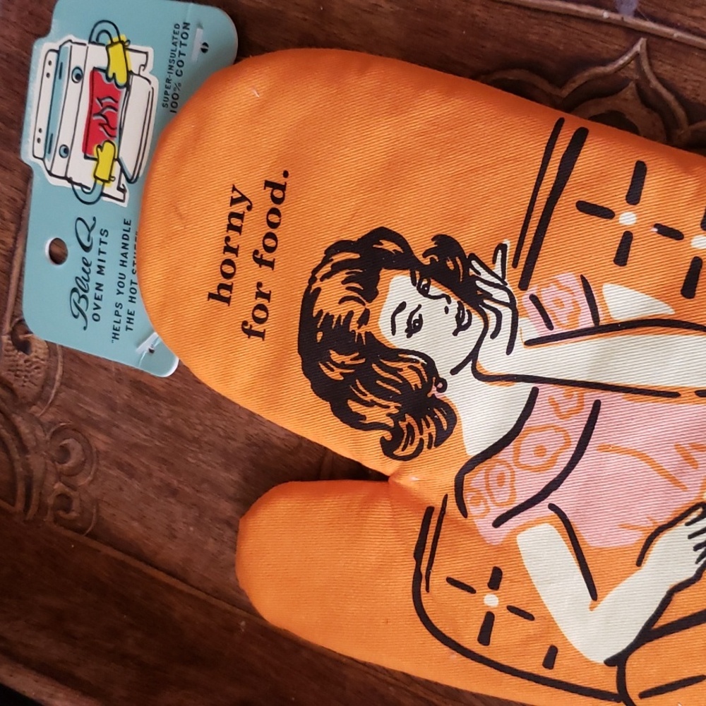 💥FREE! Blue Q Oven Mitt Horny for Food. - Picture 3 of 4